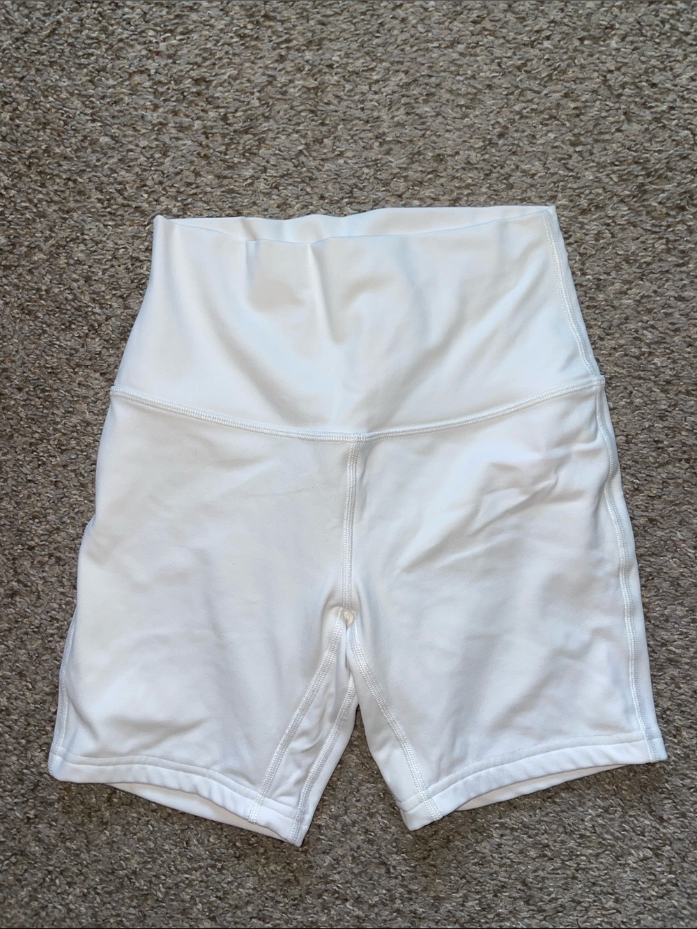 White lululemon Biker Shorts